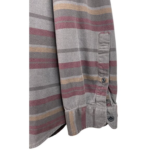 Eddie Bauer Mens Size TXL Multicolor Striped Button Up Long Sleeve Relaxed Shirt - Picture 5 of 11